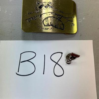 Raccoon belt buckle lot