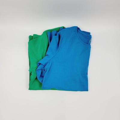 WOMEN'S TOPS 2XL GREEN AND BLUE BUNDLE