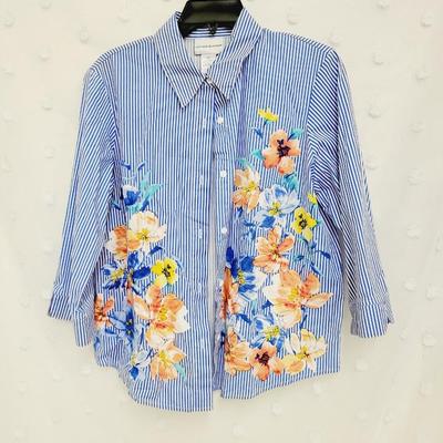 ALFRED DUNNER WOMEN'S FLORAL BUTTON UP SIZE 12