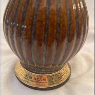 Jim Beam Distilling Decanter - Genuine Regal China - brown & gold  - 1967..  No chips.  Great condition