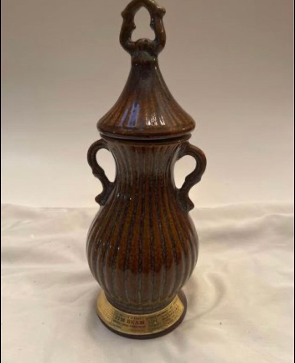 Jim Beam Distilling Decanter - Genuine Regal China - brown & gold ...