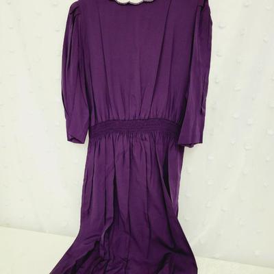 L.G. STAR VINTAGE PURPLE DRESS SIZE 14