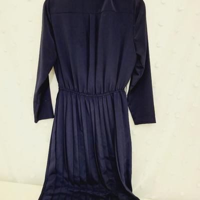 LESLIE FAY WOMENS PURPLE PLEATED DRESS W/ BELTSIZE 8P
