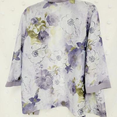 HABAND! WOMENS FLORAL SHEER PULL OVER SIZE XL PETITE