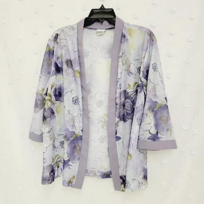 HABAND! WOMENS FLORAL SHEER PULL OVER SIZE XL PETITE