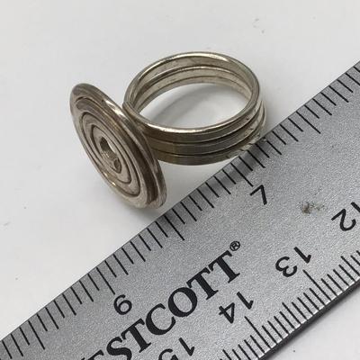 Unique Large Silver 925 Statement Ring