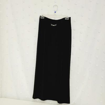 BRIGGS NEW YORK WOMENS BLACK FLOWY SKIRT SIZE PETITE M