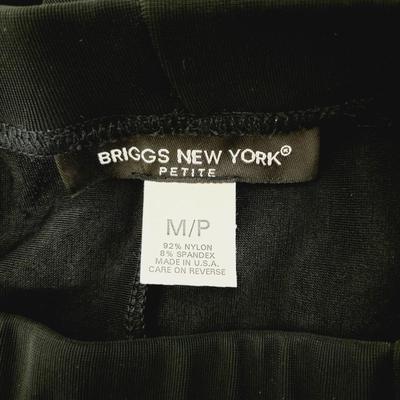 BRIGGS NEW YORK WOMENS BLACK FLOWY SKIRT SIZE PETITE M