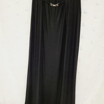 BRIGGS NEW YORK WOMENS BLACK FLOWY SKIRT SIZE PETITE M