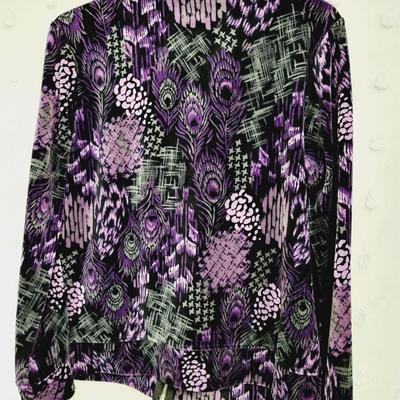 STYLE & CO SPORT WOMENS VELVETY ZIP SWEATER SIZE M