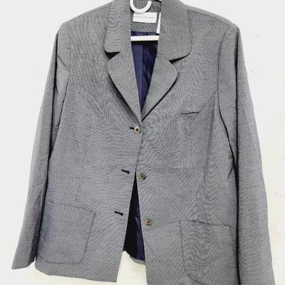 ALFRED DUNNER WOMENS GRAY PANT SUIT 2PC SIZE 12