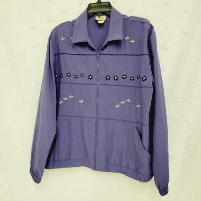 TEDDI WOMENS LIGHT ZIP UP JACKET SIZE LARGE