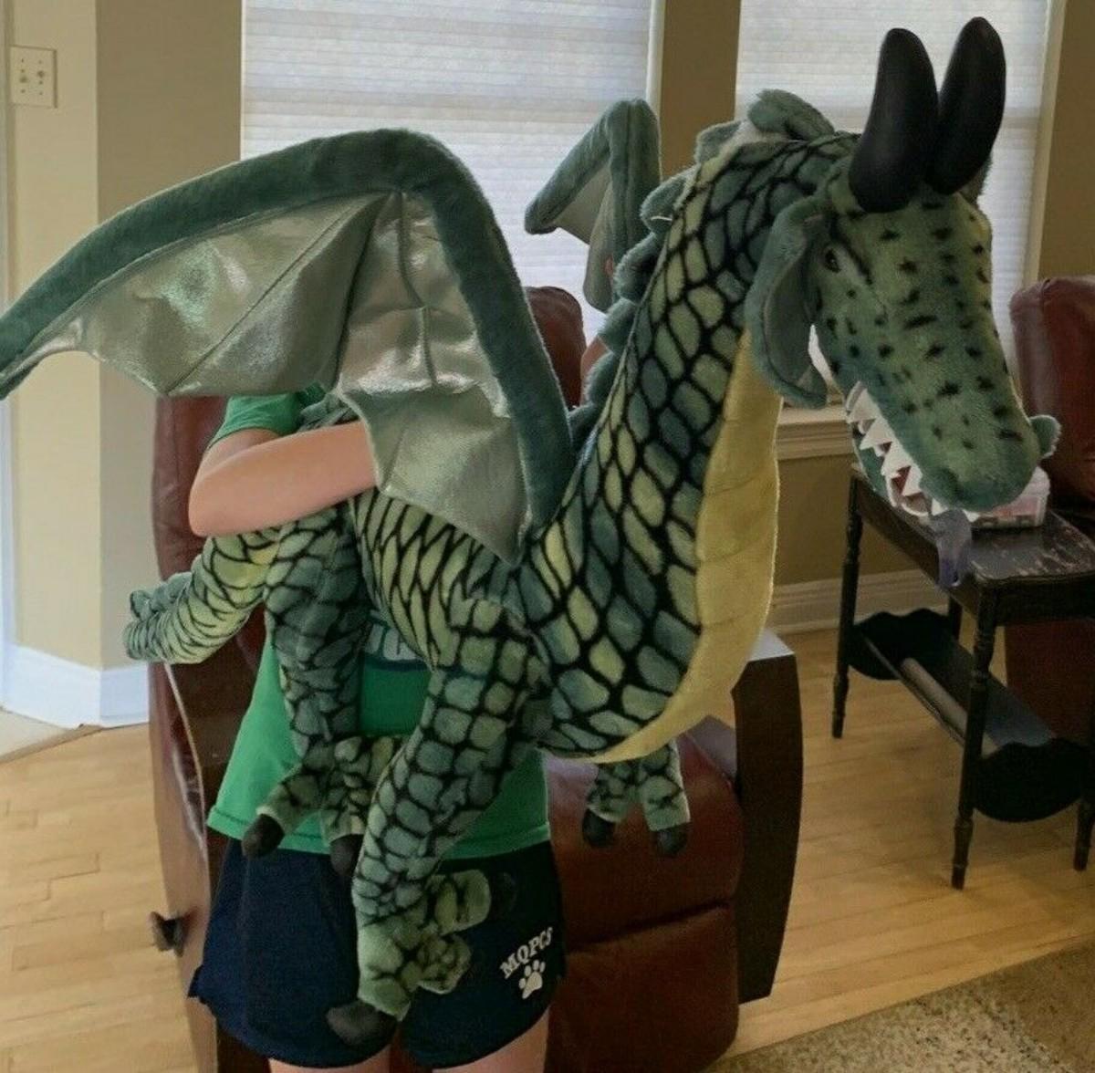 Giant Dragon Plush Stuffed Winged