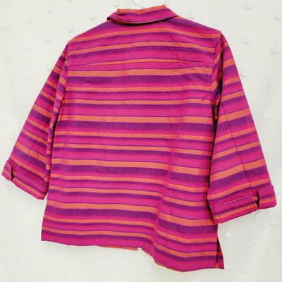 C.L.O.T.H.E.S. WOMENS VIBRANT STRIPED BLAZER SIZE L