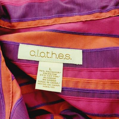 C.L.O.T.H.E.S. WOMENS VIBRANT STRIPED BLAZER SIZE L
