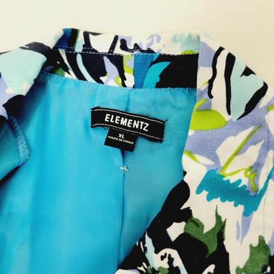 ELEMENTZ WOMENS BOLD FLORAL BLAZER SIZE XL