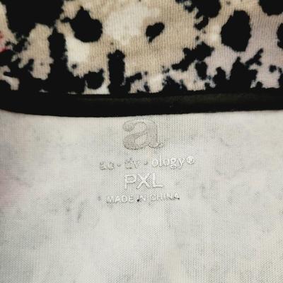 A BRAND WOMENS ROSES ZIP UP SWEATER SIZE PETITE XL