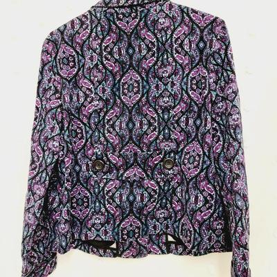 CHARTER CLUB WOMENS BEAUTIFUL PRINT BLAZER SIZE L