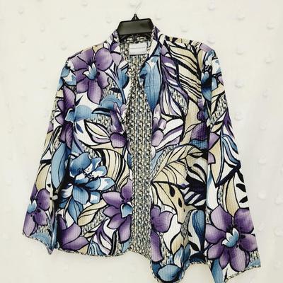 ALFRED DUNNER WOMENS QUILTED STYLE BLAZER SIZE 14P