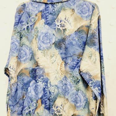 CRICKET LANE WOMENS BLUE ROSE LIGHT JACKET SIZE 12