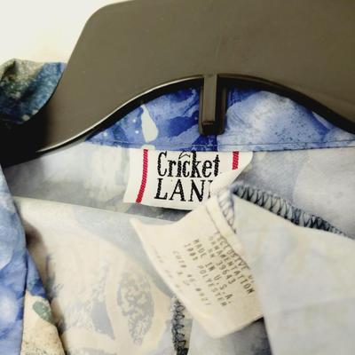 CRICKET LANE WOMENS BLUE ROSE LIGHT JACKET SIZE 12