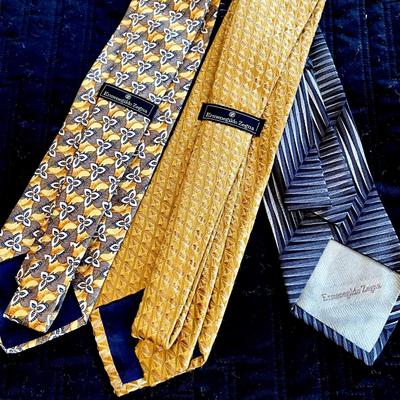 LOT 181  DESIGNER SILK MENS TIES ERMENEGILDO ZEGNA