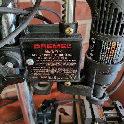 Dremel MultiPro Deluxe Drill Press Stand model 212 w Tool Model 398