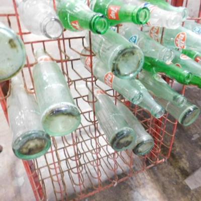 Vintage Empty Bottle Metal Storage Rack
