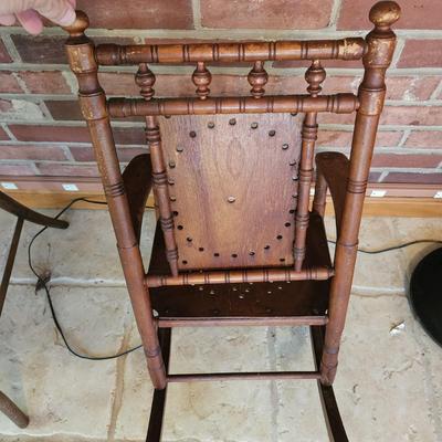 Antique Ornate Child's Rocking Chair