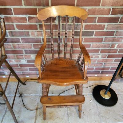 Vintage Wood Child's Doll High Chair