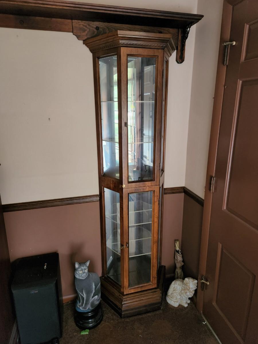 Light Curio Display with latches to lock 24" x75" 2