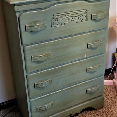 Lot #87  Vintage Painted Chest of Drawers