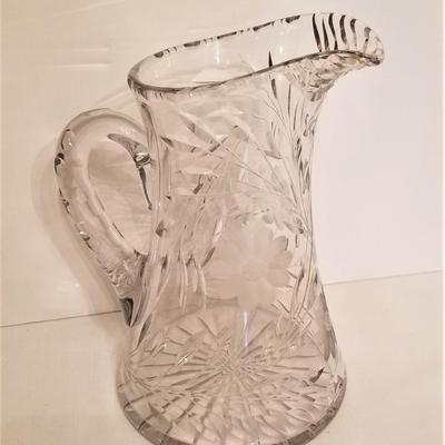 Lot #89  Beautiful Vintage Crystal Pitcher