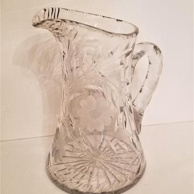 Lot #89  Beautiful Vintage Crystal Pitcher