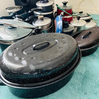 T-Fal Pots and Pans and Baking Pans (LR-RH)
