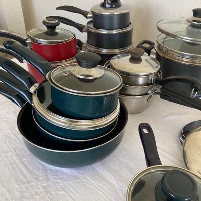 T-Fal Pots and Pans and Baking Pans (LR-RH)
