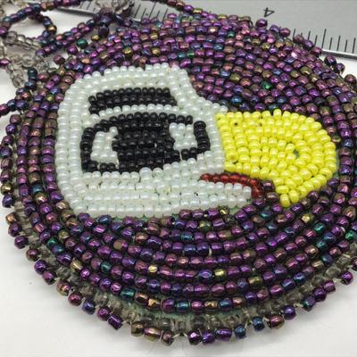 Vintage Handcrafted Beaded Native Necklace
