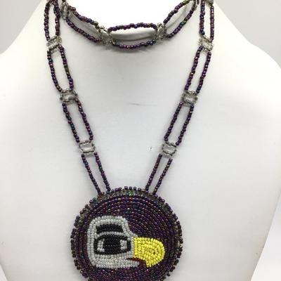 Vintage Handcrafted Beaded Native Necklace