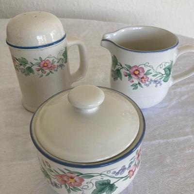 Ranmaru Stoneware Floral Dishes with Gibson Bowls  (K-RH)
