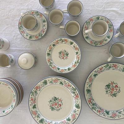 Ranmaru Stoneware Floral Dishes with Gibson Bowls  (K-RH)