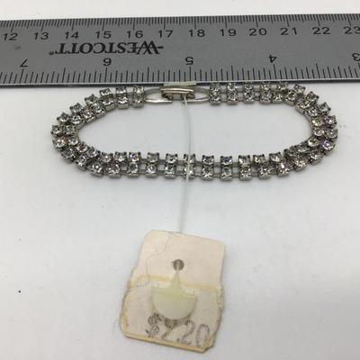 Vintage Rhinestone Bracelet With Tag