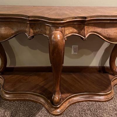 Large Fruitwood/Pecan Credenza or Entry Table