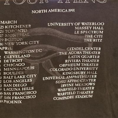 Lot #94  Vintage Sisters of Mercy rock group Tour T-Shirt - 1991
