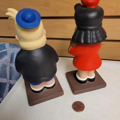 Pair of Matte Little LuLu and Tubby Ceramics