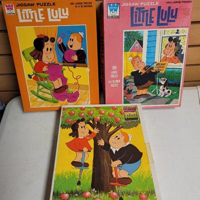 Set of 3 Little LuLu Vintage puzzles