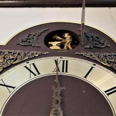 Lot #102  Cool Mid Century Linden Wall Clock - works great