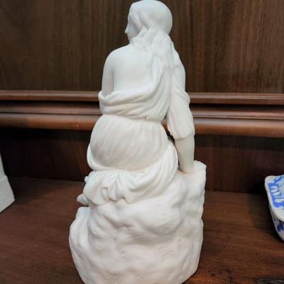 Antique Parian Figurine Woman  9