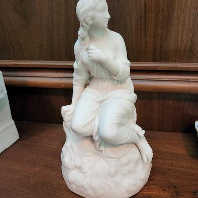 Antique Parian Figurine Woman  9