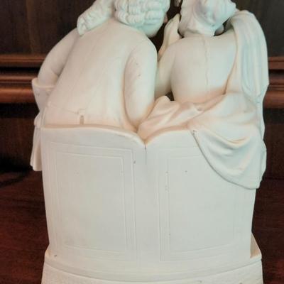 Antique Copeland Parian Uncle Toby & The Widow Wadman 1873 - LAURENCE STERNE N79