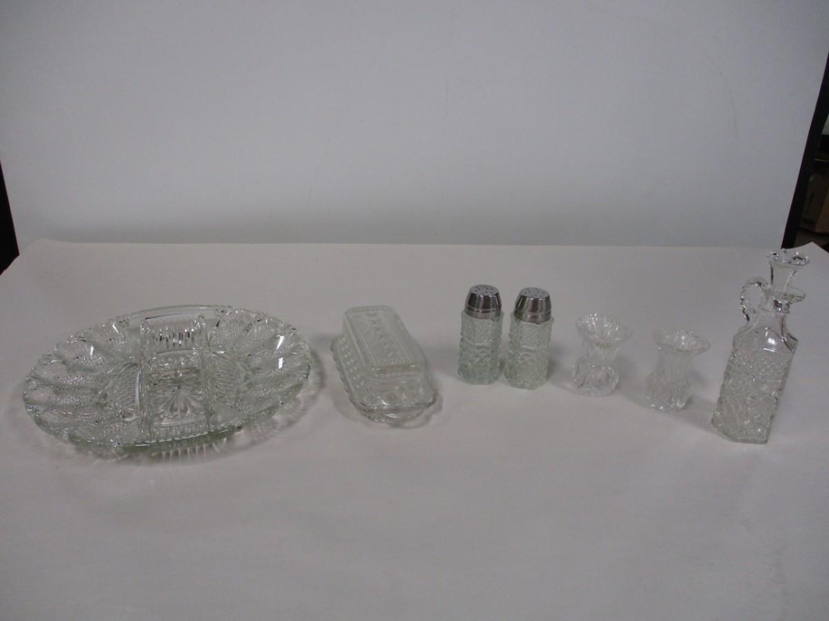 Egg Trays For Deviled Eggs 4) Clear Plastic Crystal Cut Deviled Egg Tray, 1.19x11.9 In. Portable Deviled Egg Tray With Lid